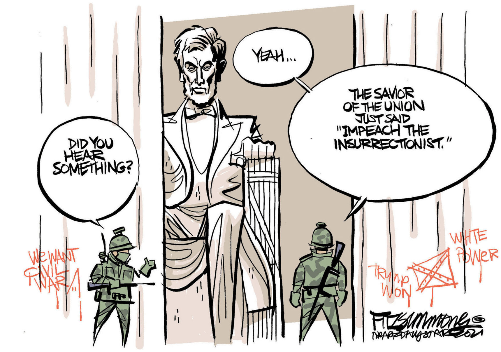 Daily Fitz Cartoon: Reaction to Impeachment